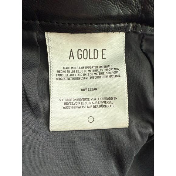 AGOLDE Recycled‎ Leather Fitted 90's Trouser Pants Detox Black Size 27 - Picture 13 of 14